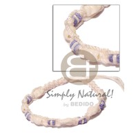 white cord macrame choker with white nassa