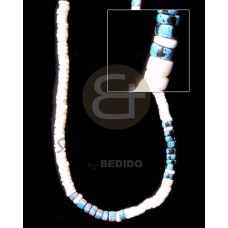 4 5 white clam heishe with splashing