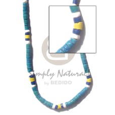 4 5 coco heishe  turq blue 