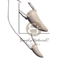 50mmx17mm tusk bleached buffed white wood on