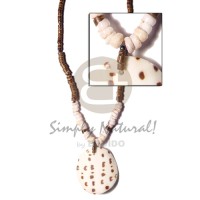 4 5 coco heishe brown rainbow beads tiger puka