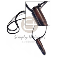 55mmx10mm camagong tiger wood bullet pendant in