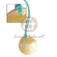 aqua blue leather thong with round 50