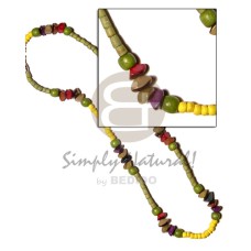 yellow green 2 3 coco pokalet and heishe