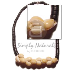 sigay choker in graduated black coco heishe