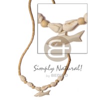 2 3mm coco heishe natural with white nassa