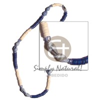 royal bule bleach 4 5mm coco heishe with aqua