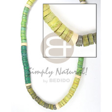 4 5mm coco heishe 3 green tones