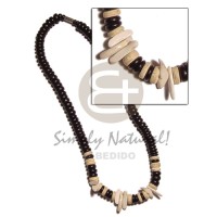 4 5mm coco Pokalet. black bleach with shell combination