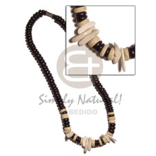 4 5mm coco Pokalet. black bleach with shell combination