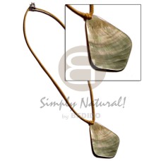 45mm blacklip lip pendant in wax cord