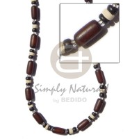 dark brown buri tube with black bleach