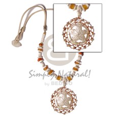 carved round floral mother of pearl shell (MOP) with brass wire