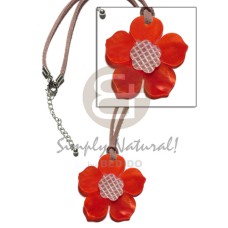 40mm red hammershell flower with groove nectar