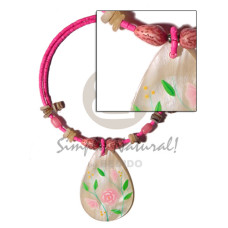 2 3mm pink coco heishe wire choker with