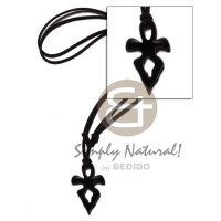 40mm celtic carabao black horn cross