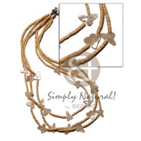 graduated 3 layer 2 3mm coco heishe natural