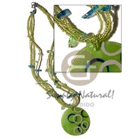 3 layers glass beads with resin chip