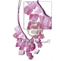 subdued pink macrame with dyed dangling hammershell cleopatra