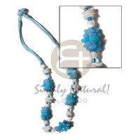 aqua blue 3 layer wax cord with