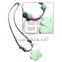 40mm pastel green kabibe flower shell on