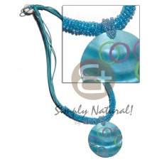 8 layers wax cord with glass beads