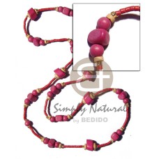pink wood beads in 2 3mm red coco