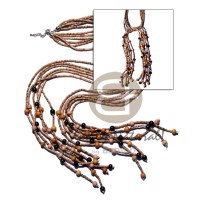 scarf necklace  6 rows 2 3mm coco