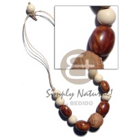 15mm buffed white wood beads with rubber