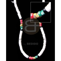 4 5 white clam heishe with splashing