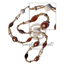 2 layers golden glass beads with flat