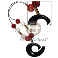 wax cord with 20mm laminated red natural white