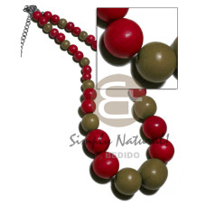 graduated wood beads 25mm 20mm 15mm 10mm 8mm  red