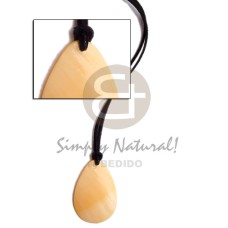 leather thong with 43x29mm teardrop melo shell