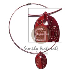 coated red cable wire handpainted and colored