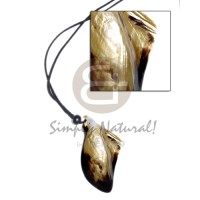 leather thong with natural shape tiger