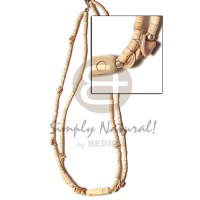 2 rows 2 3 mm heishe naturalwith chocolate