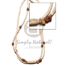 2 rows 2 3 mm heishe bleach.with dark