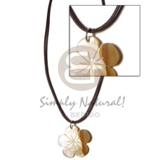 cord with 30mm mother of pearl shell (MOP) flower with