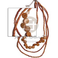 3 rows graduated tan 2 3mm coco heishe Pokalet