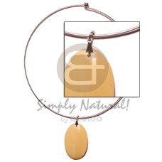 nickel free silver hoop ring with oval melo