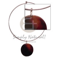 nickel free silver hoop ring with round black