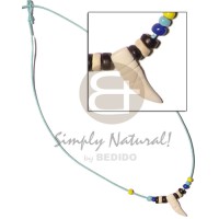 cord with beads coco Pokalet and bone tooth