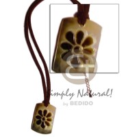 40mm blacklip dog tag with embossed flower