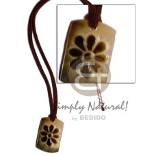 40mm blacklip dog tag with embossed flower