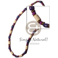 wood tube with oval blue wood and