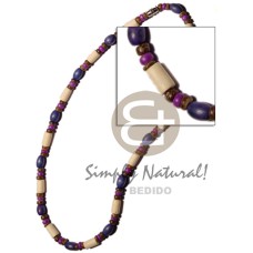 wood tube with oval blue wood and