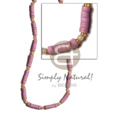 4 5 lavender coco heishe with glass beads