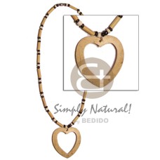 bamboo with 2 3mm black bleach with heart coco