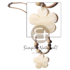 40mm kabibe flower shell on wax cord